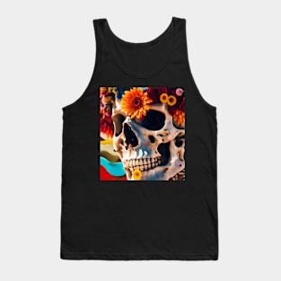 Skull with Flowers Tank Top